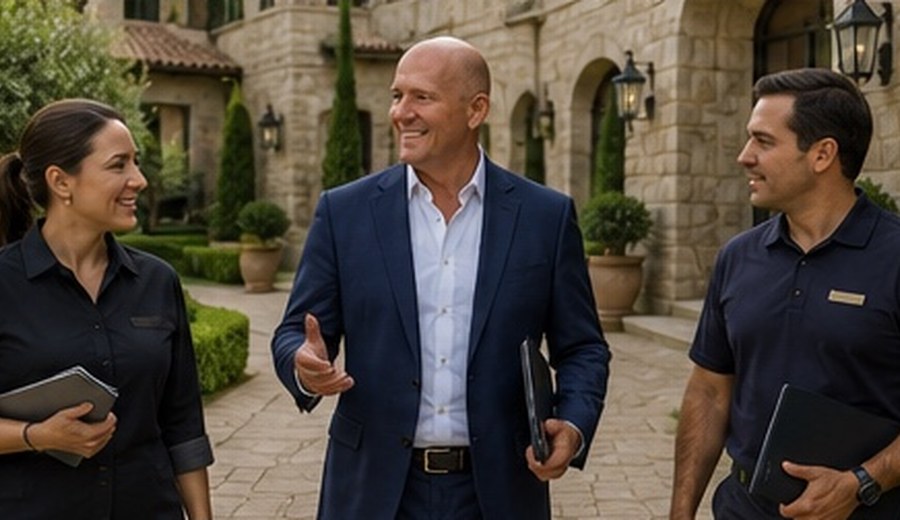 Estate manager and staff at a private residence